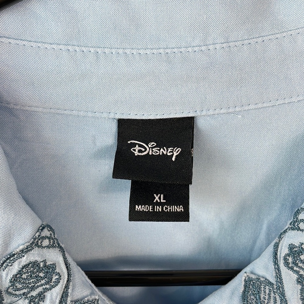 Disney Beauty and the Beast collared rose teacup shirt women size XL - Picture 4 of 7